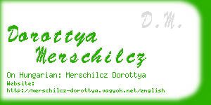 dorottya merschilcz business card